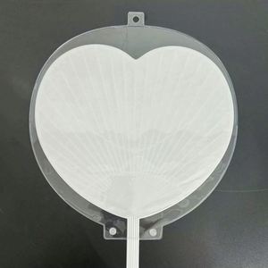 Nouvelles pochettes transparentes en PVC pour éventails, forme cercle, avec logo personnalisé, pour protéger les éventails, formes multiples - Product Image 2