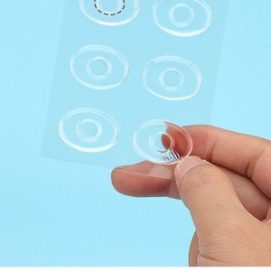 Almohadillas autoadhesivas para el cuidado de los pies de 6 piezas de forma ovalada Fieltro de lana suave blanco con gel y PU para la eliminación de callos y maíz - Product Image 5