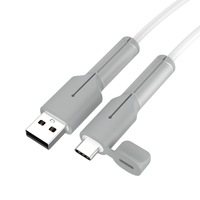 Protector de Cable de Cargador YDS de Silicona Antideslizante, Protector de Cable Compatible con Android a Prueba de Polvo