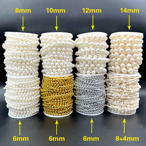 สายไข่มุกเทียมหลานตง ขนาด 8 มม. สีขาว สำหรับตกแต่งพวงมาลัยงานแต่งงาน ทำเองได้ - Product Image 5