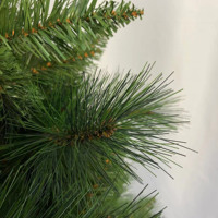 Sapin de Noël artificiel articulé de 180 cm en aiguilles de pin et PVC avec support métallique, écologique et design effet neige pâteuse