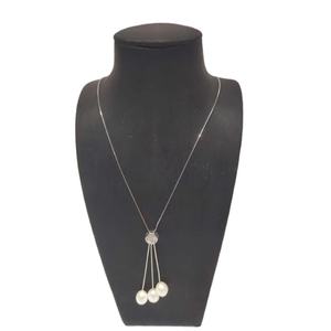 Vente chaude 92.5 Pureté Chaîne En Argent Perle Blanche D'eau Douce Pendentif Colliers Fêtes Anniversaires - Product Image 1