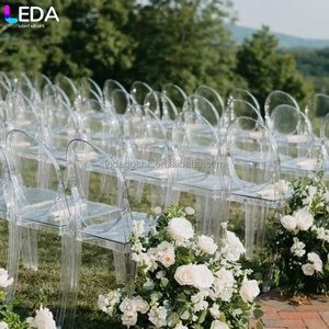 Chaises de salle à manger portables en plastique PP transparent, durables et imperméables, vente en gros par l'usine LEDA, pour la maison et les hôtels - Product Image 3