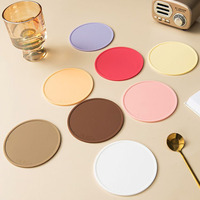 Sous-verre en silicone résistant à la chaleur, rond et antidérapant pour table