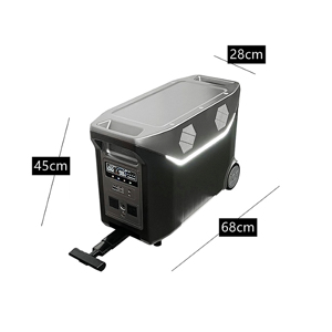 Alimentation portable extérieure 2000W/5KWh 220V avec chargement solaire, poignée, roues pivotantes, onde sinusoïdale pure, compatible voiture, contrôleur MPPT - Product Image 5