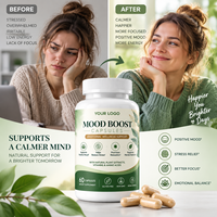 Capsules de stimulation de l'humeur en marque privée, soulagement du stress, soutien à l'équilibre de l'humeur, fabrication OEM ODM
