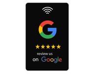 Carte PVC intelligente programmable avec code QR 13,56 MHz Ntag213, mini-étiquette NFC pour avis Google, personnalisable pour les réseaux sociaux