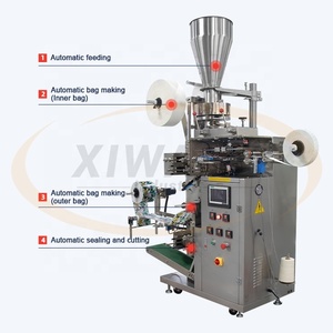 <b>Small</b> Square Filter Dip Tea Pouch <b>Bag</b> Packaging Machine Tea Sachet <b>Bags</b> Filling Packing Machine for Inner and Outer <b>Bag</b> - Product Image 2
