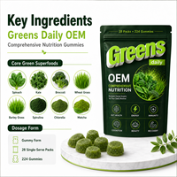 Gummies Super Greens en Gros pour le Bien-être Quotidien : Nutrition Complète à Base de Blé, Orge, Matcha et Pectine