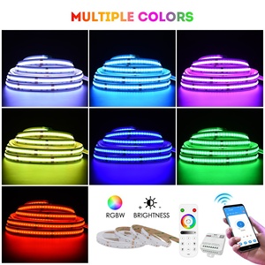 Bande lumineuse <span class=keywords><strong>LED</strong></span> COB KCX RGBW 896 <span class=keywords><strong>LED</strong></span>/M DC24V, largeur de circuit imprimé 12 mm, <span class=keywords><strong>multicolore</strong></span>, flexible, sans points, sans scintillement, auto-adhésive - Product Image 4