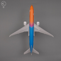 Maquette d'avion Boeing 777-300ER KLM Airlines, décoration de collection, peinture couleur, 47 cm, 1/157, avec éclairage LED