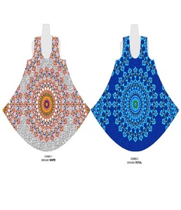 Tissu de robe imprimé parapluie indien traditionnel avec bordure florale artistique pour la robe Kurta des femmes et la collection de vêtements ethniques - Product Image 4