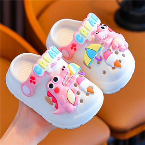 Sabots pour enfants style Crocs, motif dinosaure, antidérapants, en EVA, à enfiler, unisexe, pour la plage et l'extérieur, nouveau style 2026 - Product Image 3