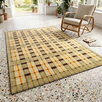 Tapis en acrylique tufté à la main à poils longs, motif flamme de dessin animé, ignifuge, antidérapant, écologique pour salon et chambres d'enfants