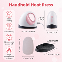 Presse à chaud portable mini, adaptée à diverses applications d'impression, conception anti-brûlure, machine d'impression par transfert thermique