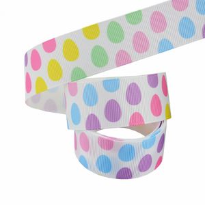 Ruban Gros-Grain Arc-en-Ciel Exclusif de Pâques, 2,5 cm, 10/50 Yards, en Polyester, Idéal pour la Décoration de la Chasse aux Œufs de Pâques et l'Emballage Cadeau - Product Image 3