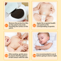 Patch anti-toux pour bébé, formule à base de plantes auto-adhésive, usage externe, soulagement de la gorge des nourrissons, apaise les mucosités et la sécheresse, durée de conservation de 2 ans