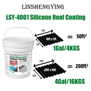 Sellador de Silicona Líquida LSY 20 kg/5 Galones, Sellador <span class=keywords><strong>Acrílico</strong></span> Impermeable para Techos de Concreto, Revestimiento <span class=keywords><strong>Impermeabilizante</strong></span> para Techos de Concreto - Product Image 2