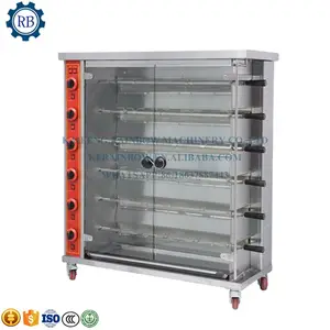 Roestvrijstalen Elektrische Kip Rotisserie Machine Oven Kip Rotisserie