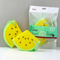 Éponge de nettoyage multifonctionnelle pour la cuisine et la maison, en forme de fruit (melon), pour la vaisselle et le bain, vente en gros usine