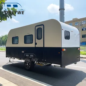 ONLYWE Compact Camping Caravan Luxo Camper Trailer Offroad Rv Campervan Caravana Todoterreno Aventura Viagem Trailer Venda