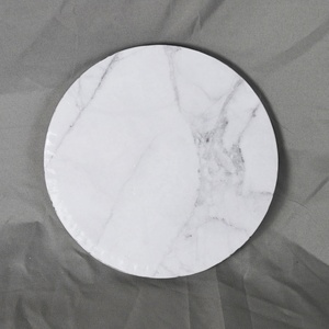 6 8 10 12 14 Inch Wholesale Price High Quality White Marble Corrugated <b>Board</b> <b>Cake</b> Drum <b>Board</b> - Product Image 1