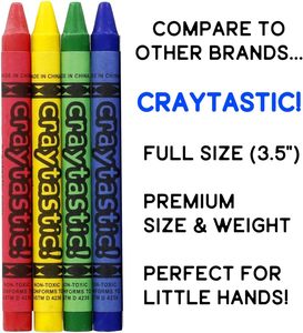 4 색 점보 벌크 크레용 288 정사이즈 크기 어린이 생일 파티 레스토랑 공예 문구 용품 총 쉬운 홀드 - Product Image 3
