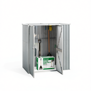 Caseta de herramientas para jardín Galconita de 63.4x35x63.4 pulgadas, de acero galvanizado, para uso en exteriores. - Product Image 1