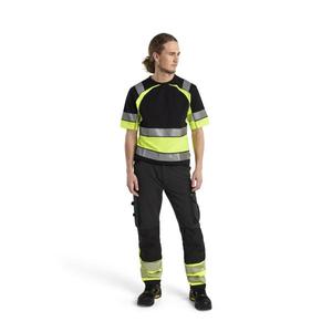 BLAKLADER - 119316429933C46 Pantalones elásticos de 4 vías Hi-Vis sin bolsillos para uñas Negro/Amarillo-EAN 7330509842270 ROPA DE TRABAJO DE 2017 - Product Image 3