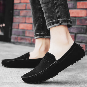 Chaussures <span class=keywords><strong>bateau</strong></span> de ville pour hommes avec logo personnalisé, en daim et cuir véritable, mocassins souples, décontractées et formelles, pour la conduite, pour hommes et femmes - Product Image 3