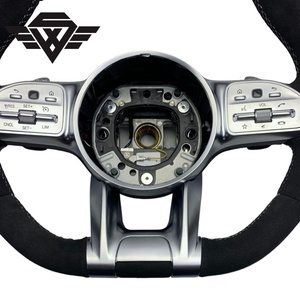 <span class=keywords><strong>Volant</strong></span> de <span class=keywords><strong>voiture</strong></span> sport en Alcantara avec boutons argentés pour <span class=keywords><strong>Mercedes</strong></span> Benz 809 W212 W213 W167 W166 Classe E, mise à niveau personnalisée - Product Image 5
