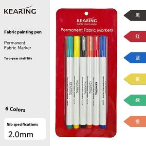 24 couleurs de tissu de vente chaude imperméable à l'eau ne se décolore pas DIY <span class=keywords><strong>Graffiti</strong></span> peinture et couleur réparation stylo marqueur ensemble - Product Image 1