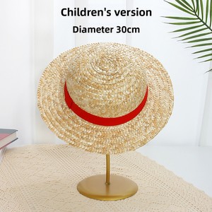 <span class=keywords><strong>Chapeau</strong></span> de <span class=keywords><strong>paille</strong></span> <span class=keywords><strong>Luffy</strong></span> Cosplay Anime avec ruban rouge, large bord, protection UV pour hommes et femmes, idéal pour la plage et les fêtes costumées - Product Image 6