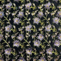 Tissu en velours 100% polyester brodé de paillettes multicolores en forme de fleurs 3MM 5MM pour robes, gowns, sacs, mariages, filles et rideaux