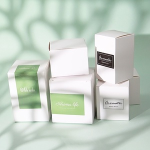 Caja Rectangular de <span class=keywords><strong>Cartón</strong></span> Blanco para Regalo y Caja Sorpresa, Embalaje Artesanal para Velas de Aromaterapia y Difusores de <span class=keywords><strong>Piedra</strong></span> - Product Image 1