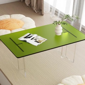 Mesa de Centro Minimalista de Acrílico Colorido, Mesa Transparente para Ventanal con Esquinas Redondeadas para Sala de Estar - Product Image 6