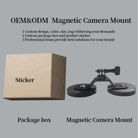 Accessoires de microphone d'extension pour caméra Go Pro Hero 9/10 en alliage d'aluminium personnalisé, base à aimant à double aspiration puissante, montages rapides