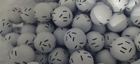 Balles de golf à points noirs pour simulateur de golf, balles d'entraînement spécifiques avec marques de points