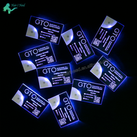 Cartes de visite personnalisées avec impression gravée au laser Veilleuse lumineuse à LED 7 couleurs Led 3d acrylique transparent