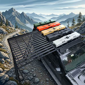 Accessoires tout-terrain pour camping, réservoir d'eau pliable et portable de 16 L pour le toit de la voiture, extérieur - Product Image 1