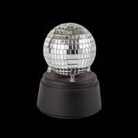 Vente en gros Mini Disco LED Miroir Boule Disco Lumières en verre Rotation Glowing Mirror Ball Décorations de fête Scène pour Noël