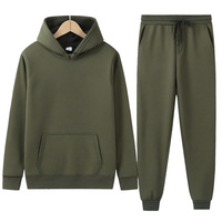 Ensemble de vêtements de sport décontractés vintage écologiques unisexes, sweat-shirts et pantalons de survêtement, ensembles de survêtements deux pièces, grandes tailles, automne, 100% coton