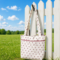 Sac à bandoulière pour femme, motif bonbons, grande pochette à cosmétiques en tissu avec fermeture éclair et garniture assortie