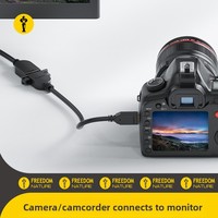 Cable de Extensión Adaptador Macho a Hembra con Bloqueo de Tornillo, Núcleo de Cobre Libre de Oxígeno para Conexión y Compartición de Cámaras de Ingeniería