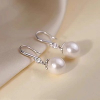 Pendientes de Perlas de Imitación Elegantes y Sencillos para Mujer, Aleación de Zinc, para Bodas y Eventos, Joyería de Alta Gama