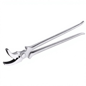 Herramienta de Herrador de Acero Inoxidable Forjado con Mordaza Curva para Ajustar Clavos de Herradura y Cuidado de Pezuñas |   Suministros para Herradores - Product Image 3