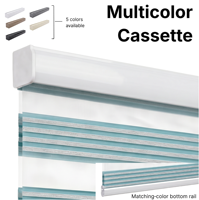 Persianas Zebra para Puertas Francesas, Diseño Manual con Cordón, Resistentes al Polvo, de Poliéster, Color Personalizable, Doble Capa, Filtro de Luz