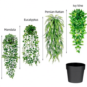 <span class=keywords><strong>Plantes</strong></span> <span class=keywords><strong>suspendues</strong></span> artificielles en pot, fausses vignes <span class=keywords><strong>d</strong></span>'eucalyptus Mandala, verdure pour la <span class=keywords><strong>d</strong></span>écoration intérieure et extérieure, maison, bureau, étagère, mur - Product Image 3