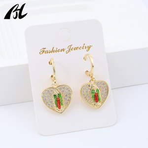 Religious Art Earring Collection, <strong>Handcrafted</strong> Virgin Mary Medals, Multi-Crystal Sacred Halo <strong>Jewelry</strong> - Product Image 4