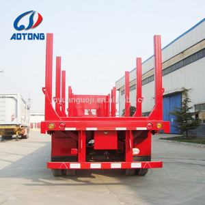 แพลตฟอร์มส่งไม้ซุงรถกึ่งพ่วงรถบรรทุกกึ่งพ่วงพร้อมท่อข้าง - Product Image 6